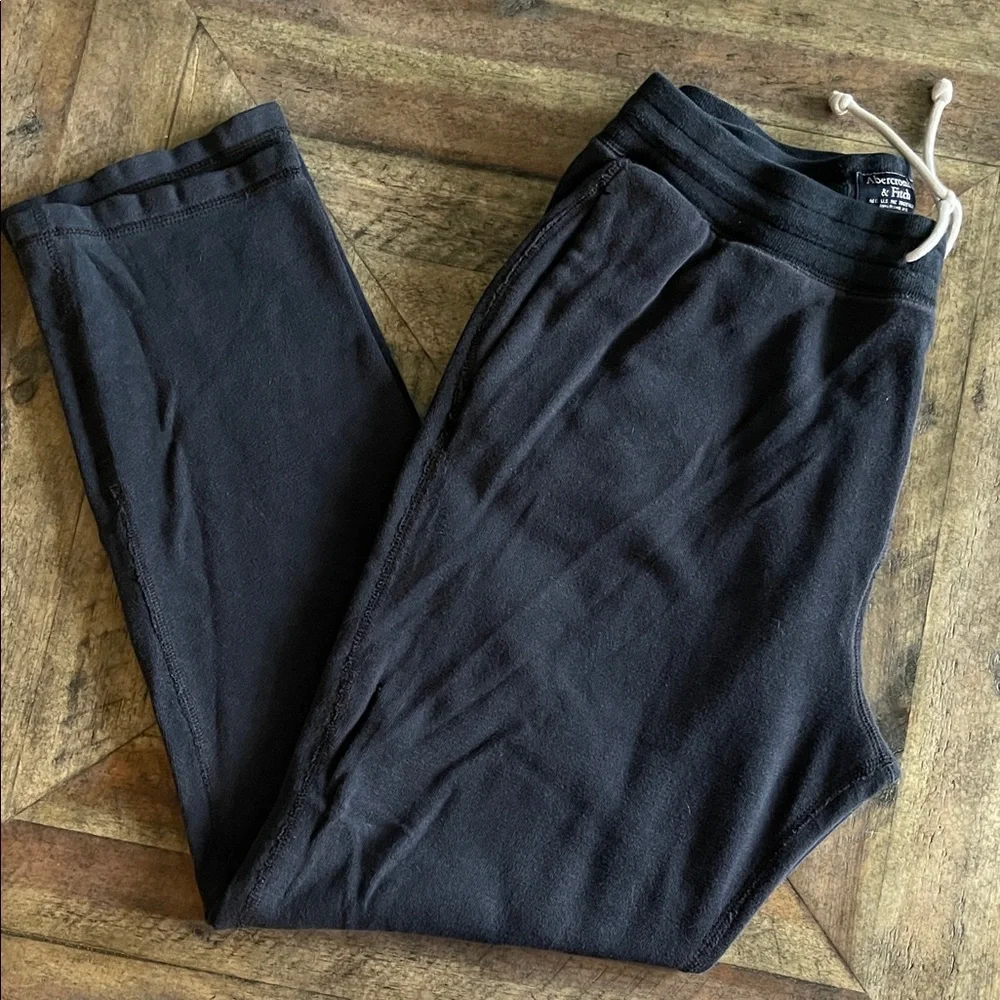Abercrombie & Fitch Navy Sweatpants Straight Leg Size Large - Picture 2 of 5